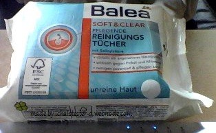 Balea Soft & Clear pflegende Reinigungstücher für unreine Haut